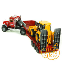 MACK Granite Low loader truck with JCB 4CX Backhoe loader 02813