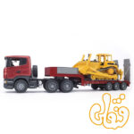 MACK Granite Low loader truck with JCB 4CX Backhoe loader 02813