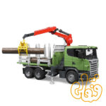Scania R-Serie Holztransport- LKW, Ladekran,Greifer+3Baumst. 03524