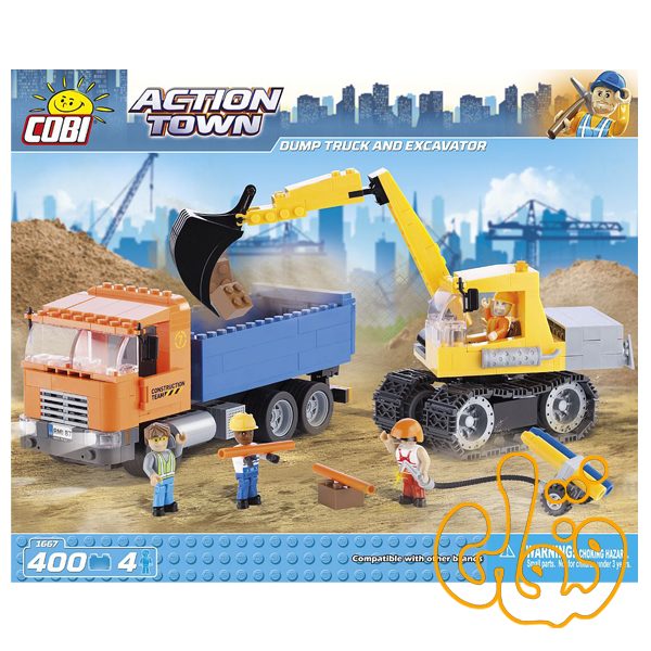 کمپرسی و بیل مکانیکی Dump Truck and Excavator 1667