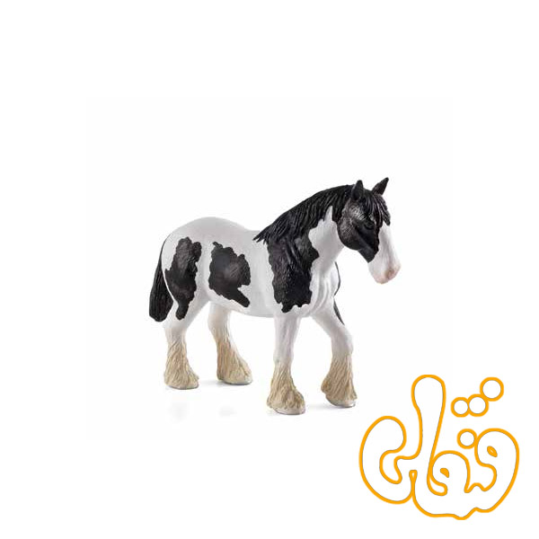اسب اسکاتلندی سفید و سیاه Clydesdale Horse Black & White 387085