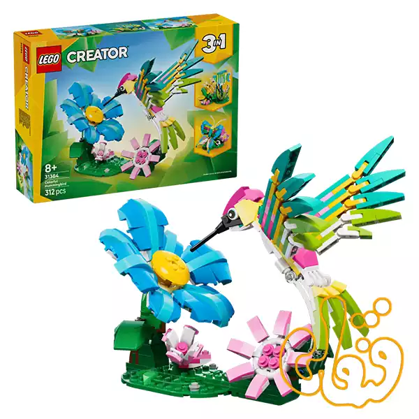 ساختنی لگو کریتور مرغ مگس‌خوار رنگارنگ Colorful Hummingbird 31384